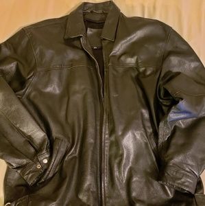 Black leather jacket
